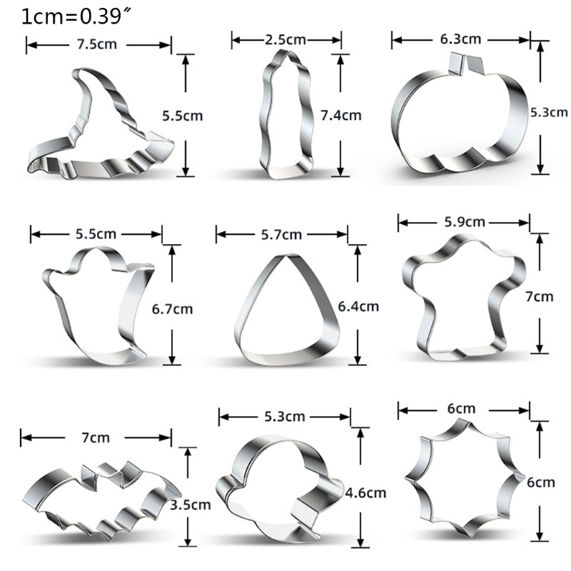 Zzz 1 Set Cetakan Kue / Biskuit Bahan Stainless Steel