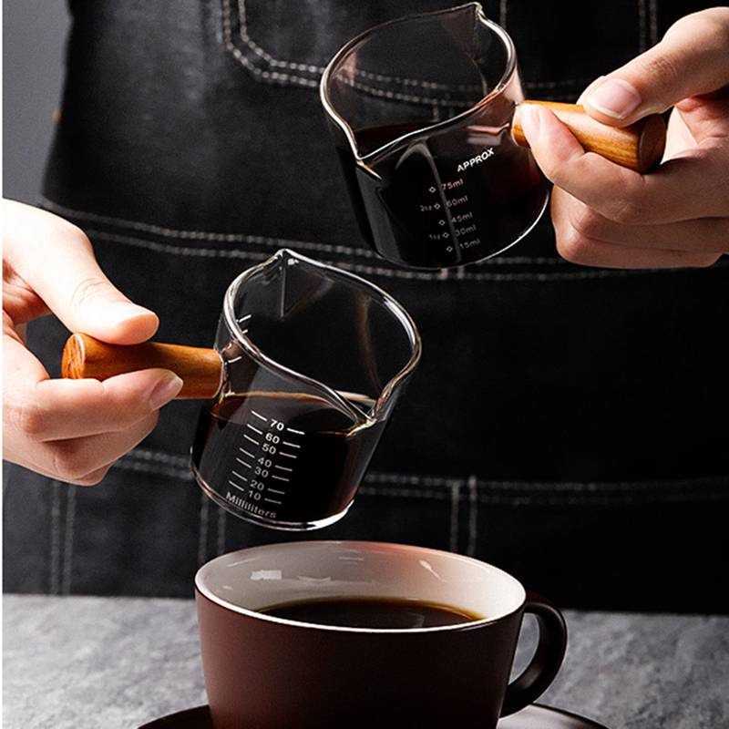 TD-AI One Two Cups Gelas Takar Espresso Measuring Cup Double Mouth - S08