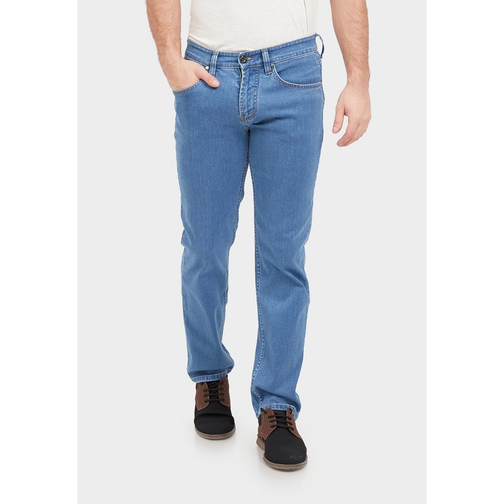 JBBoss Celana Panjang Jeans Polyring Stretch Regular Fit (Light Blue) / Ramayana Jatinegara