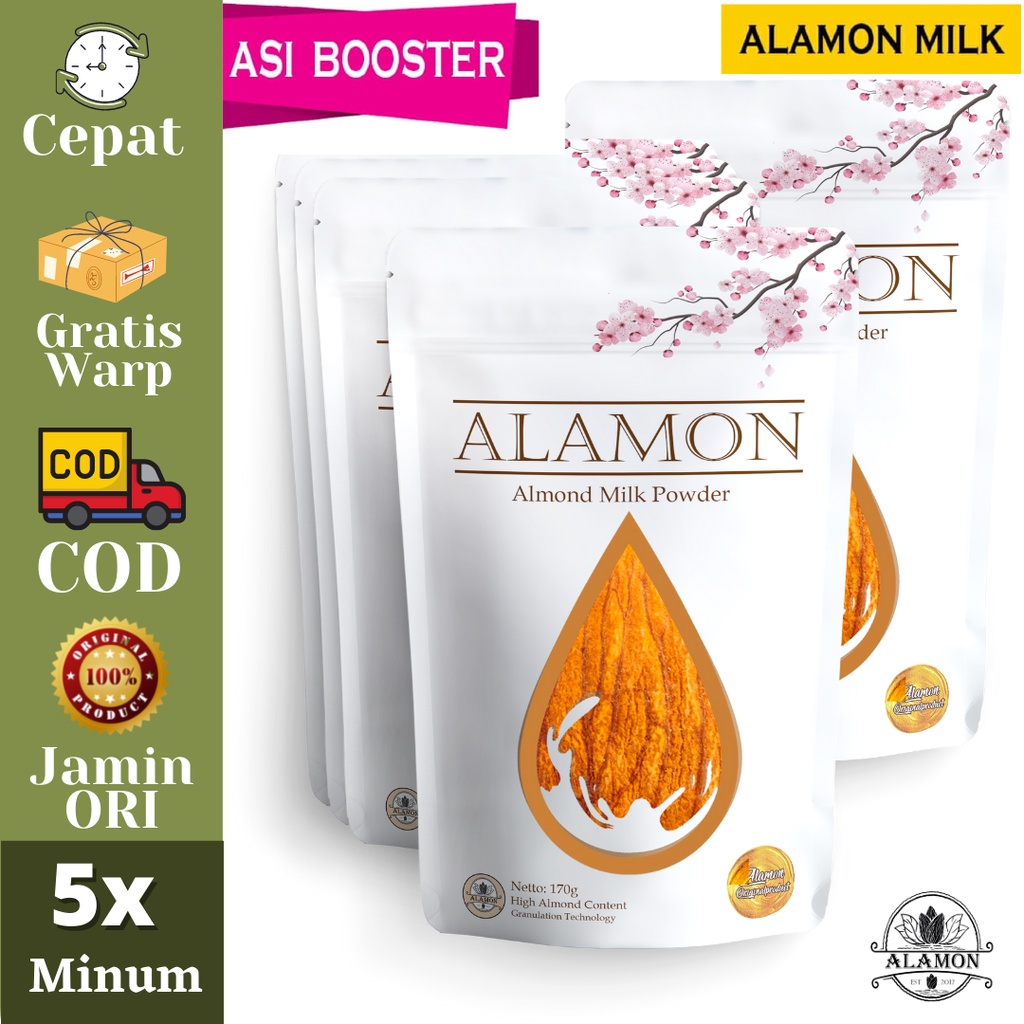 Jual Alamon - Susu Almond Pelancar ASI Ibu Menyusui ASI Booster Almond ...