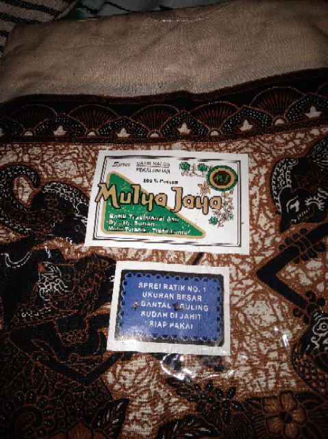 Sprei / Seprei Batik Pekalongan Motif wayang Remek Uk. 180x200