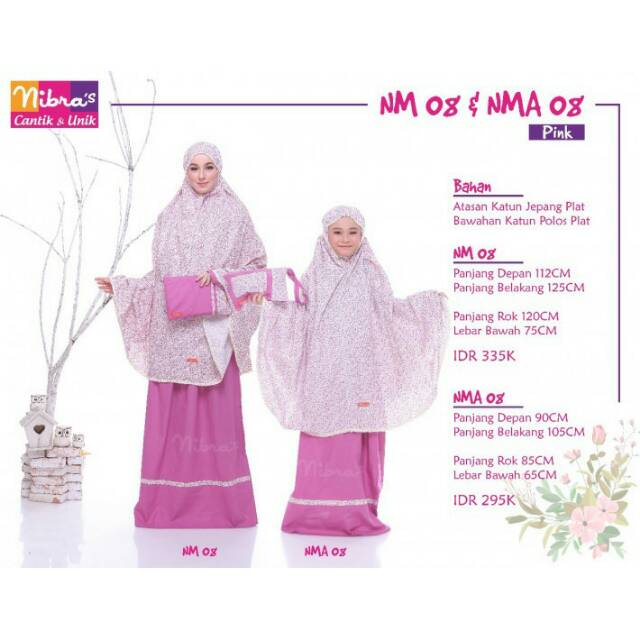 Nibras Mukena, Mukena Nibras NM 08 & NMA 08 Pink