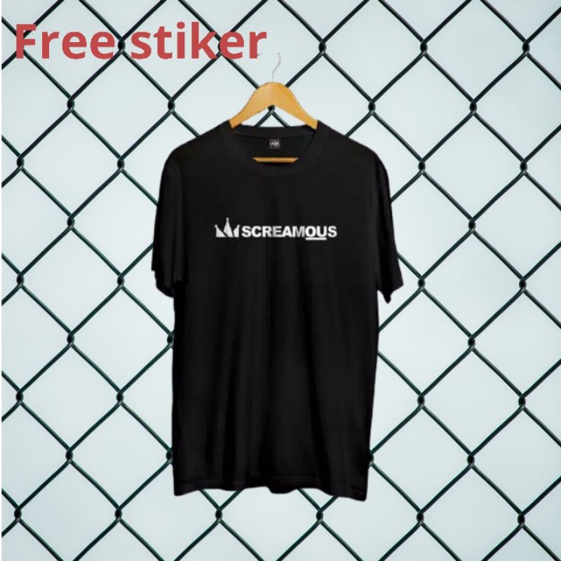 KAOS SCREAMOUS DISTRO PREMIUM  KAOS PRIA SCREAMOUS  SCREAMOUS KUNING TSHIRT SCREAMOUS