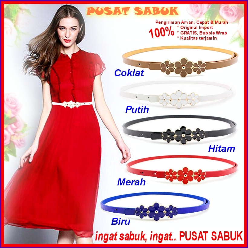 Gesper Wanita Tali Belt Fashion Korea Ikat Pinggang Kecil Sabuk Cewek Women Murah kekinian Cantik