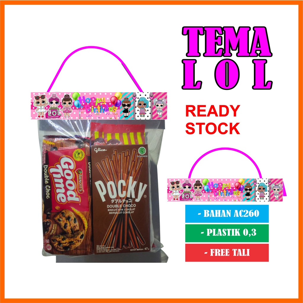 

READY LABEL TAS PLASTIK ULANG TAHUN 20X30 PLASTIK SNACK ULTAH PLASTIK BINGKISAN KARAKTER