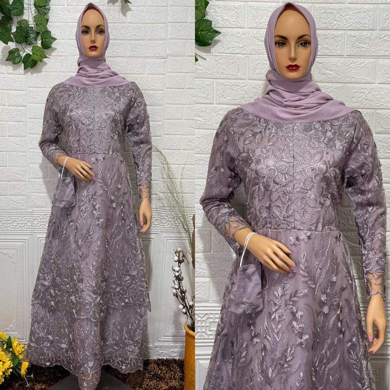 GAMIS MELAYU MEWAH//GAMIS TINGKAT BUSUI//GAMIS PESTA//GAMIS KEBAYA//DRESS MEWAH//GAMIS BRUKAT//BY NJ