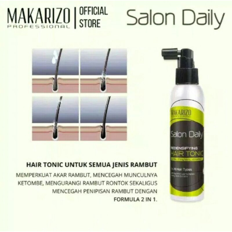 (MAKARIZO)MAKARIZO HAIR TONIC UNTUK RAMBUT RONTOK/HAIR TONIC MAKARIZO/HAIR TONIC MAKARIO 150ML/PENUMBUH RAMBUT MAKARIZO