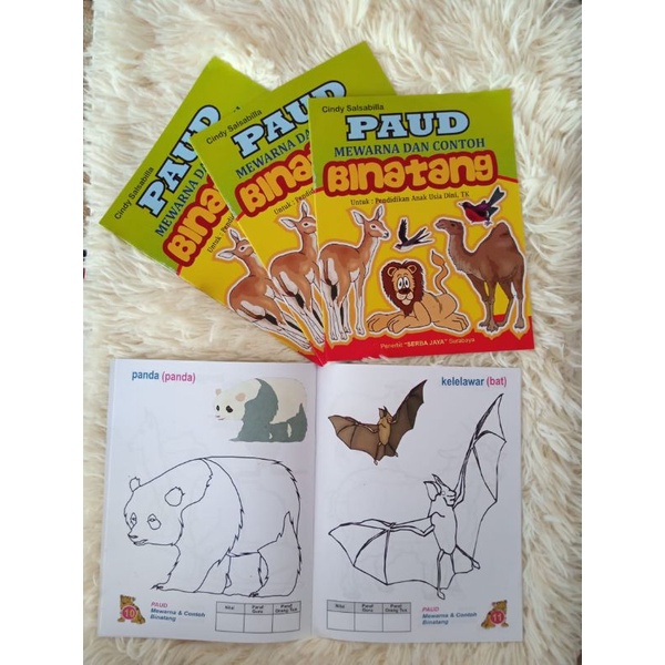 Buku mewarnai binatang| buku mewarnai PAUD|Buku mewarnai hewan|Buku mewarnai PAUD dan TK