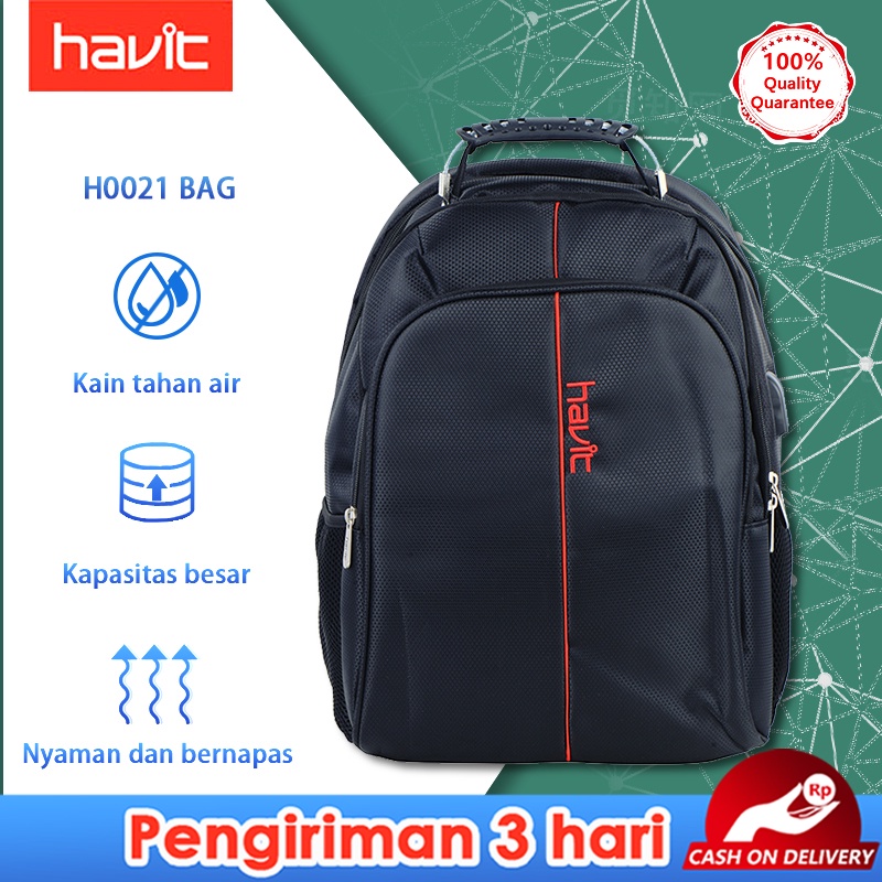 [HAVIT] H0021 15,6 inci kapasitas super besar ransel-tahan air-ransel mendaki gunung-tas komputer