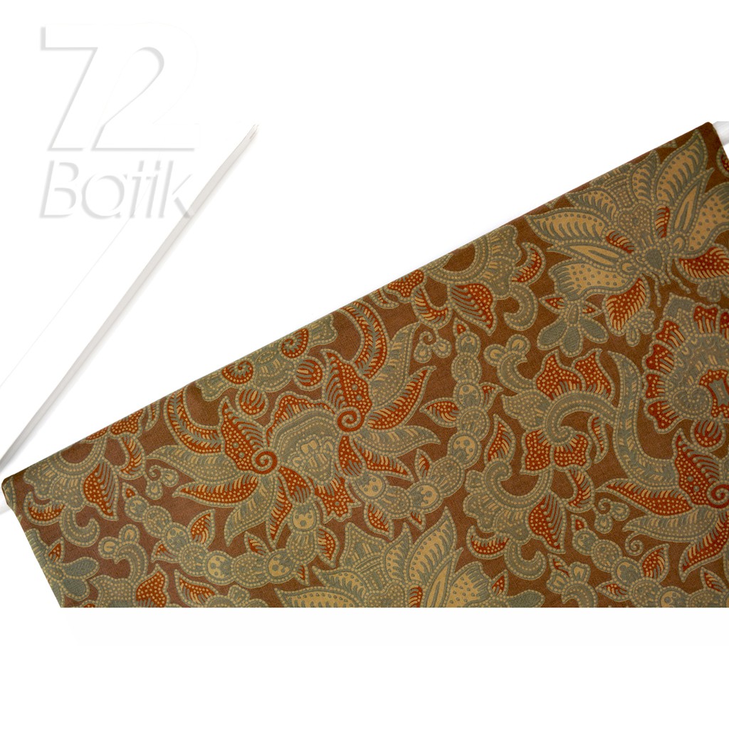 KAIN BATIK PREMIUM Bahan Katun Warna Hijau Kraton Ijo Alam Coklat 727851 Cap 72 Jarik Jarit Samping Kebat Panjang Batik Katun Modern Premium Bahan Seragam Batik Pernikahan Kantor Keluarga Murah Kamen Jadi Batik Bali Lembaran