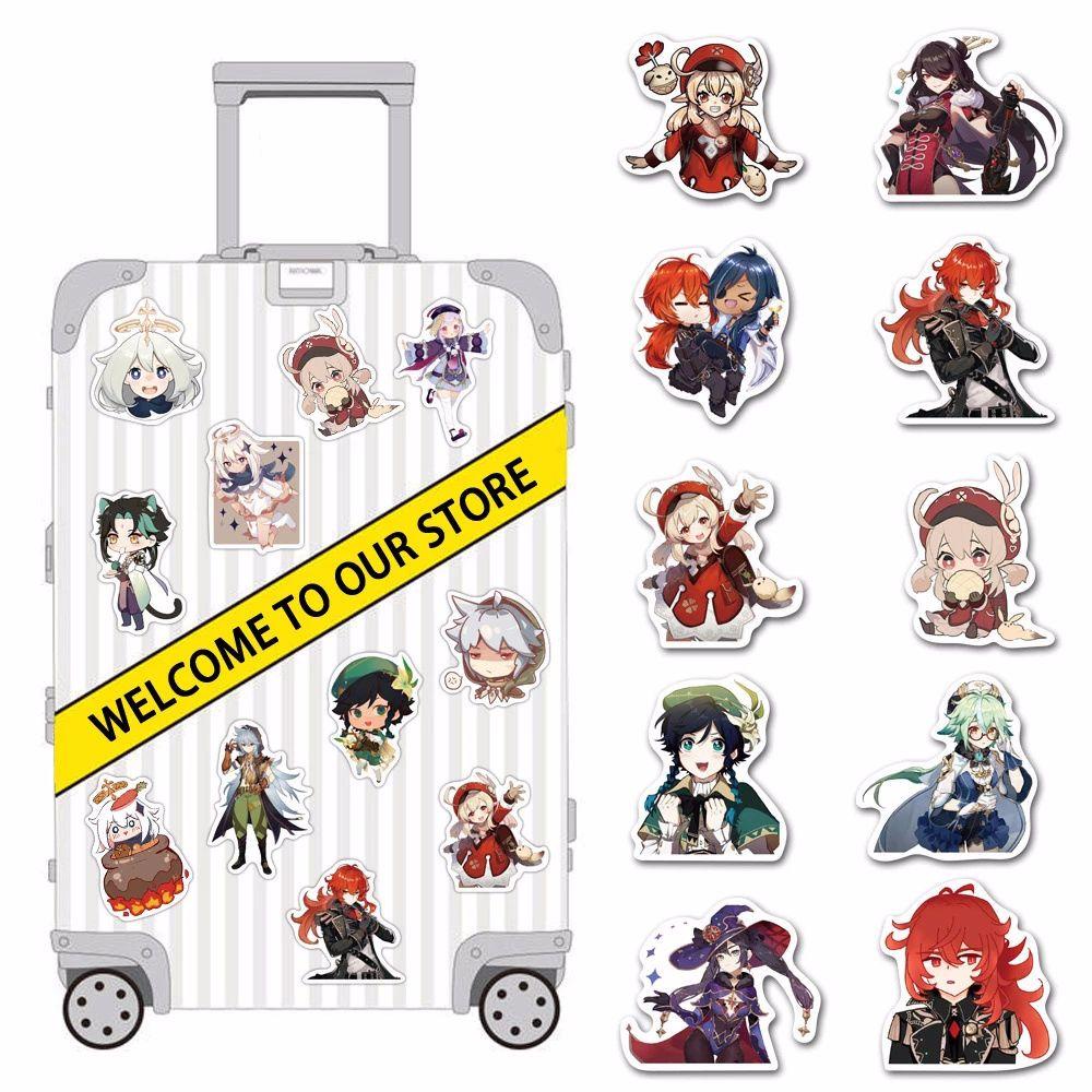 Agustina Genshin Impact Stiker 50pcs Laptop Cangkir Air Cosplay Anime