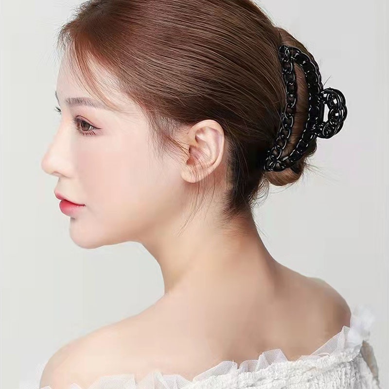 Jepit Rambut Bolong Transparan Gaya Korea - Jedai Salon Retro Import