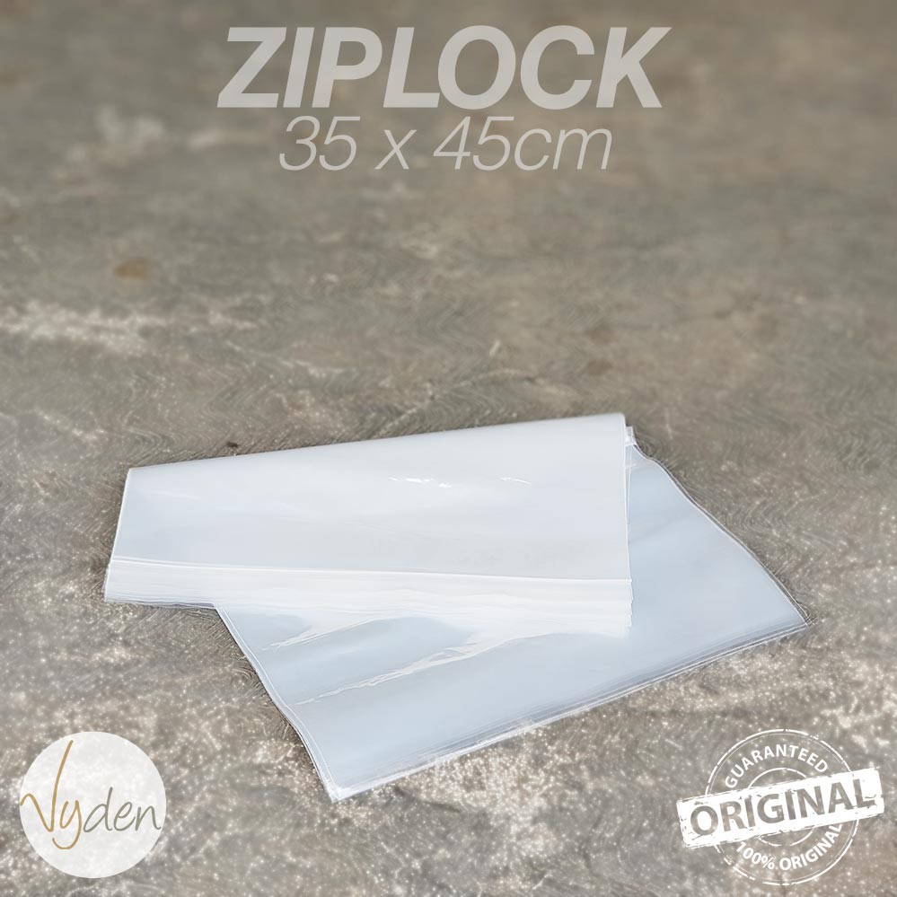 MURAH Plastik Klip 35 x 45cm 1 pak Ziplock Sepatu Kamera Packaging  Jersey Kaos Jaket Packaging