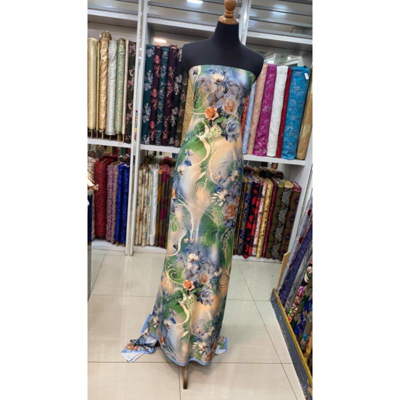 Kain Motif maxmara premium.maxmara silk sutra