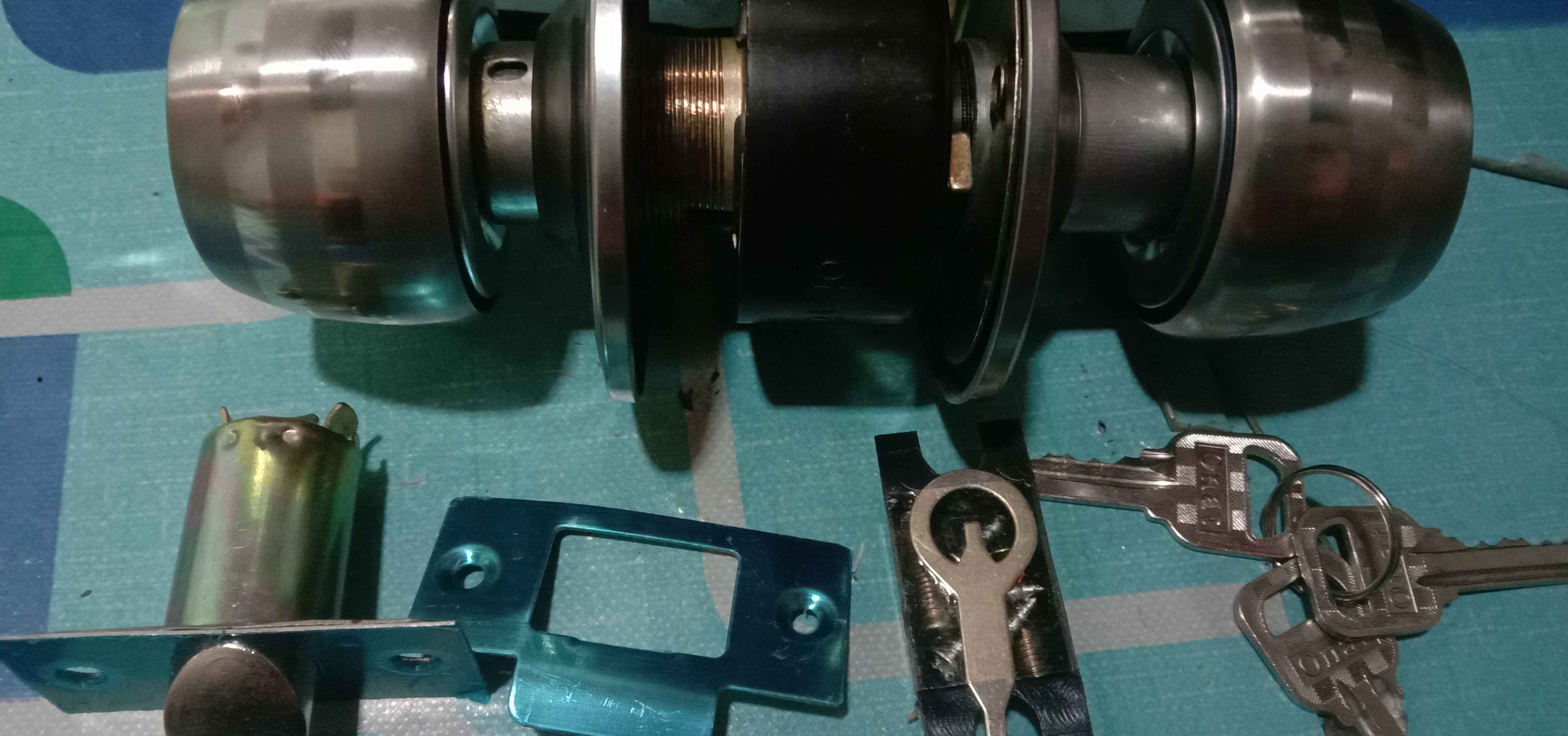 Kunci Pintu Kamar Mandi Bulat Onat / Tarikan Gagang Handle Putar Stainless