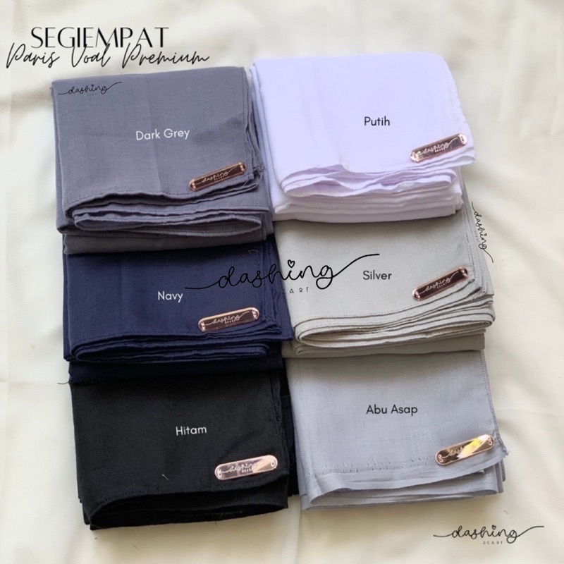 PARIS PREMIUM HIJAB / SEGIEMPAT PARIS VOAL JAHIT TEPI FULL BY𝑫𝑨𝑺𝑯𝑰𝑵𝑮𝑺𝑪𝑨𝑹𝑭