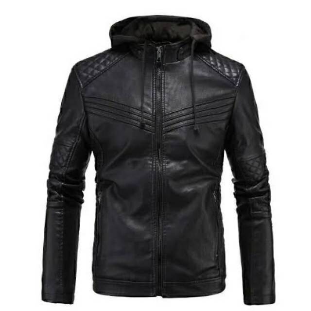 Jaket kulit pria / jaket kulit super /jaket kulit hoddie /jaket kulit asli domba asli