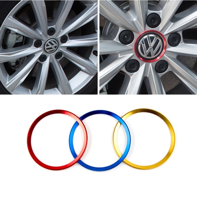 4pcs Cover Hub Velg Mobil Untuk Volkswagen Polo Fox Up Golf Gol Voyage Beetle T2 Santana