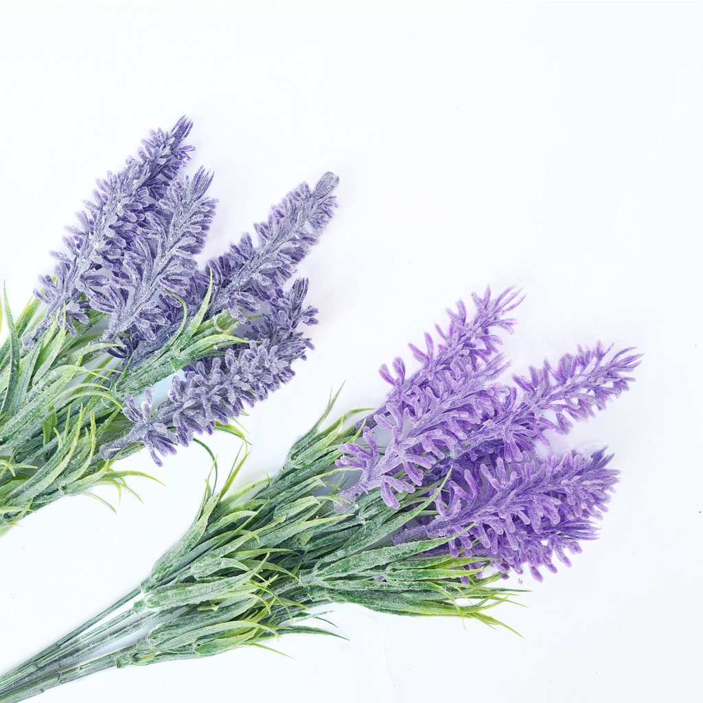 AF08 Bunga Plastik / Artificial Flower Lavender Snowy Import Dekorasi-8