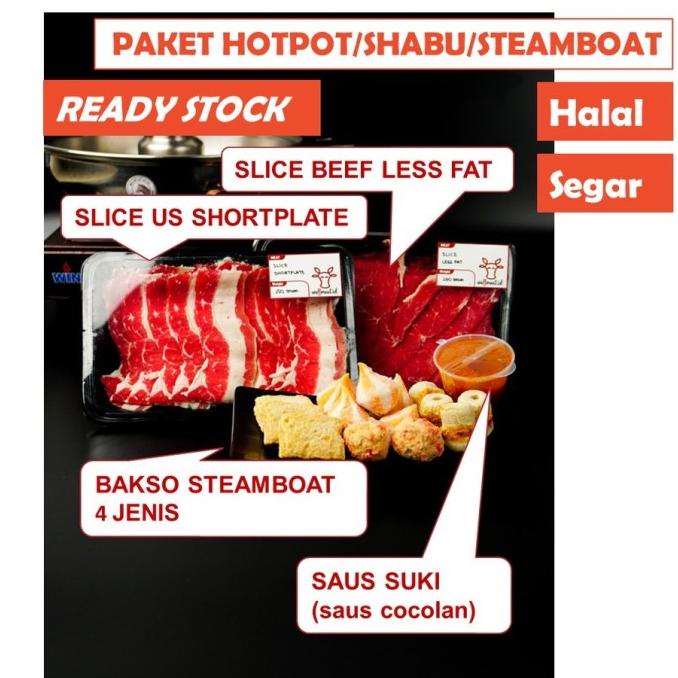 

Paket Shabu-Shabu Suki Hotpot Steamboat Daging Sapi Shortplate Beef Avikadilla5