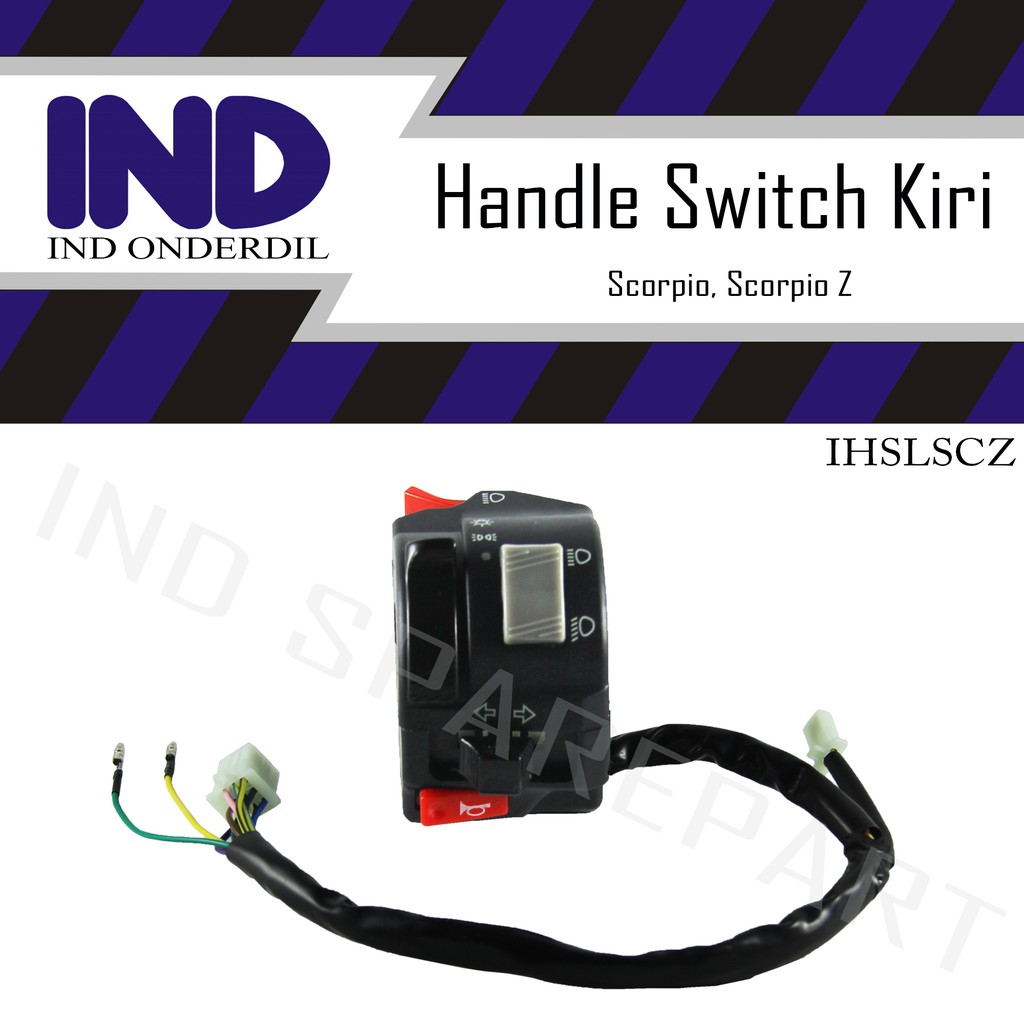 Holder-Handle Switch-Saklar Kiri-Left Lampu On-Off Scorpio/Scorpio Z
