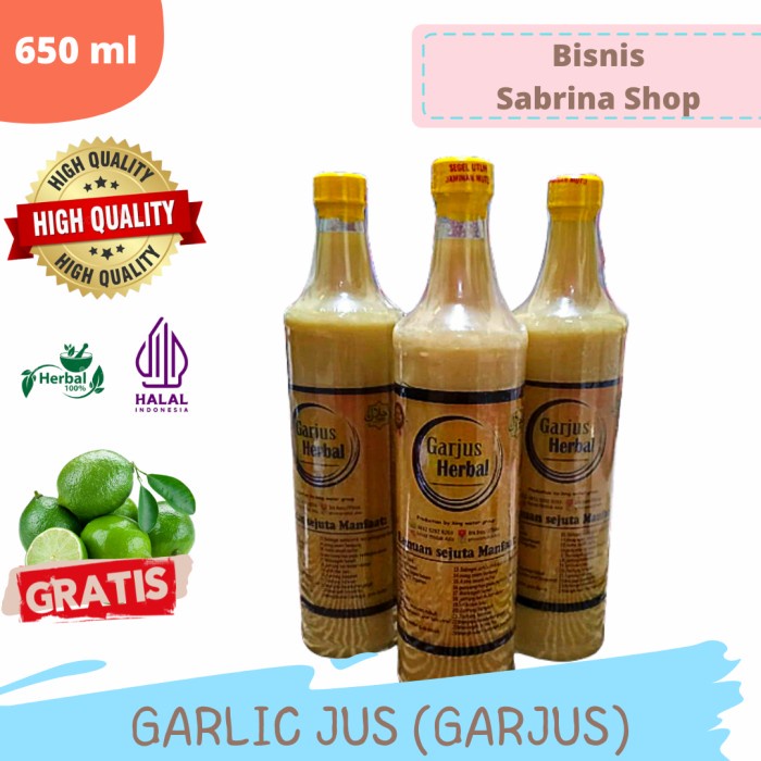 

Garjus Bawang Putih Tunggal | Jus Tradisional| Kualitas Terbaik 650ML (BERKUALITAS)