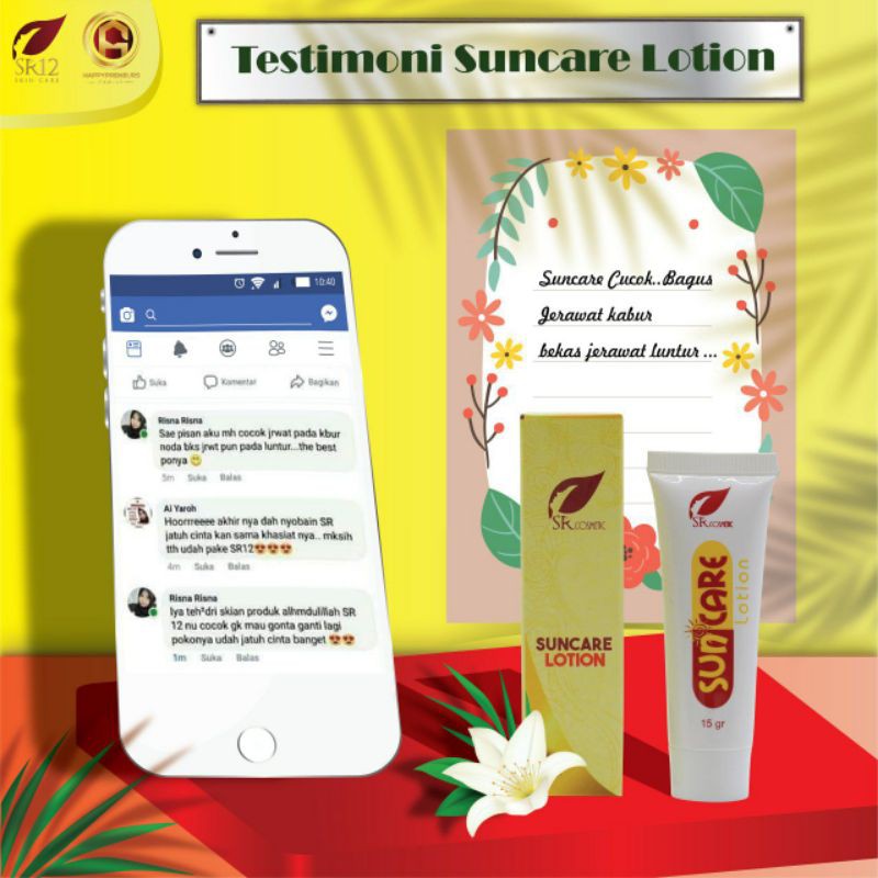 SUNSCREEN WAJAH / SUNCARE SR12 BPOM / TABIR SURYA SPF 25+ / MENJAGA WAJAH DARI PAPARAN SINAR MATAHARI