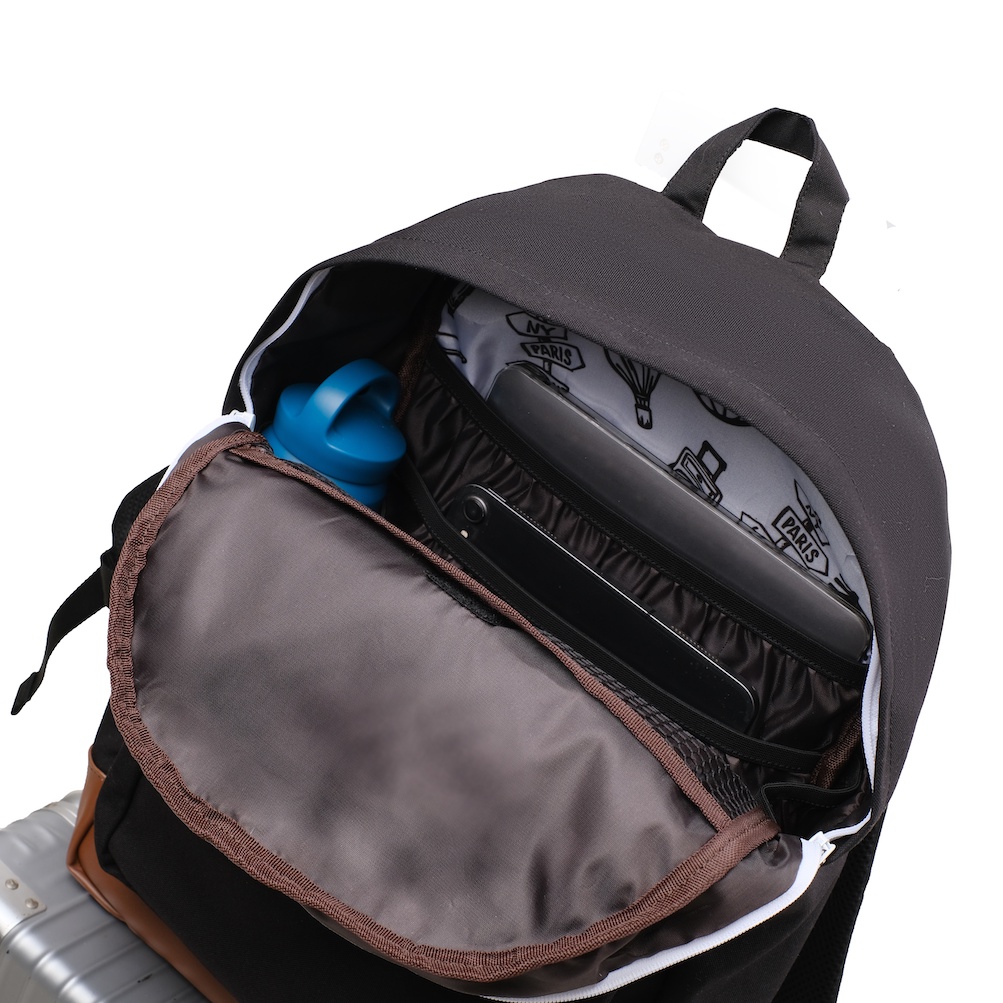 FLOCK Daily Travel Backpack - Water Resistant - Pure Black