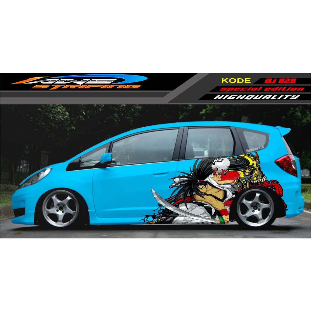 VARIASI STICKER MOBIL HONDA JAZZ, SIGRA, YARIS, SWIFT / DECAL MOBIL / DECAL STICKER MOBIL ANIMASI