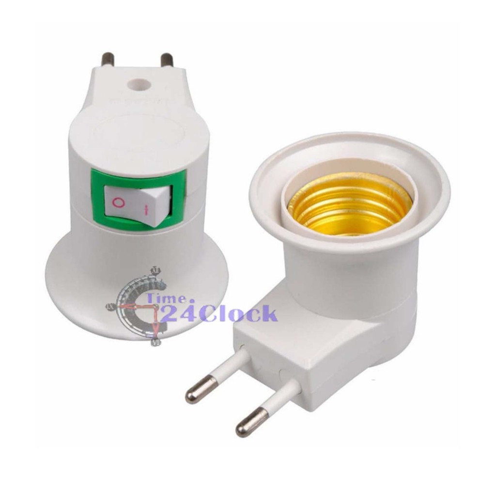 Time-Fitting Colok Lampu Fitting Lampu Tidur Fitting E27 Saklar Switch On Off Termurah