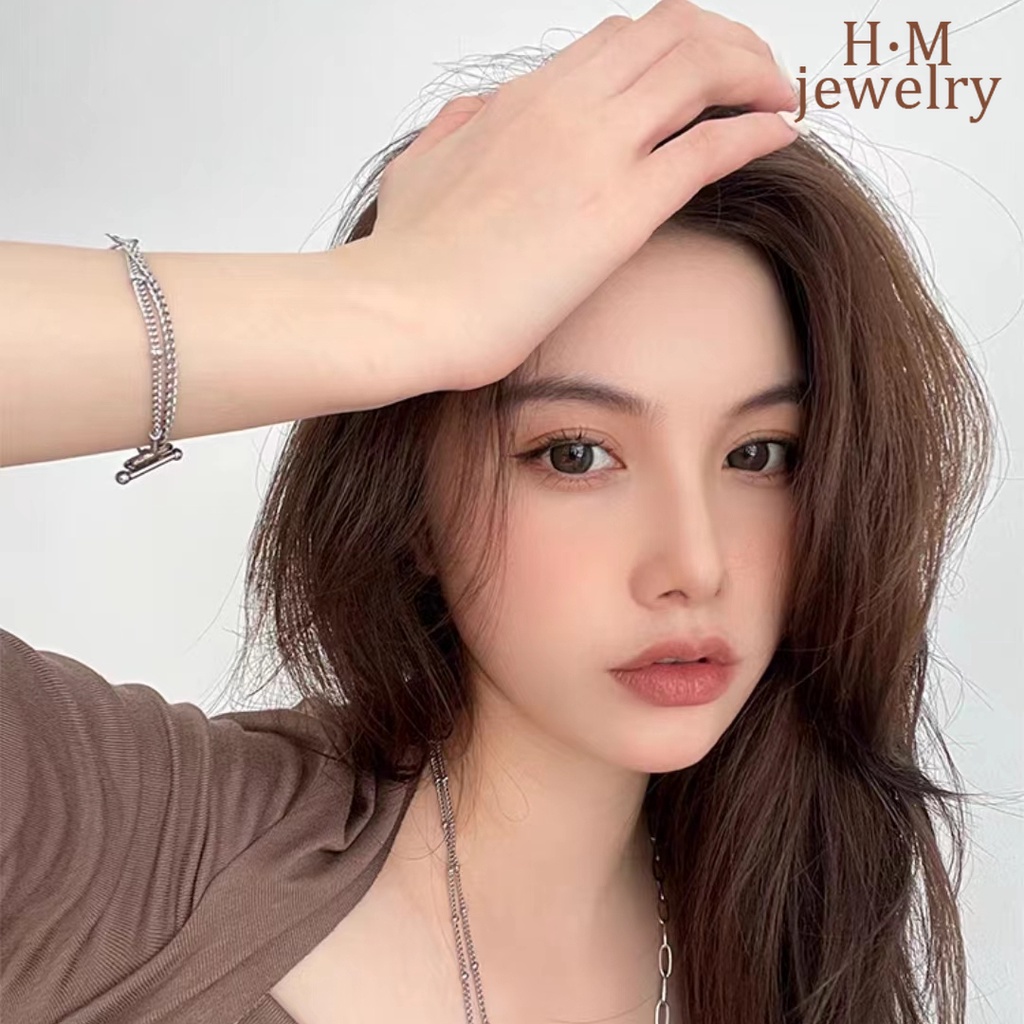 Kalung Rantai Sterling Silver 925 Model Asimetris Gaya Retro Untuk Wanita