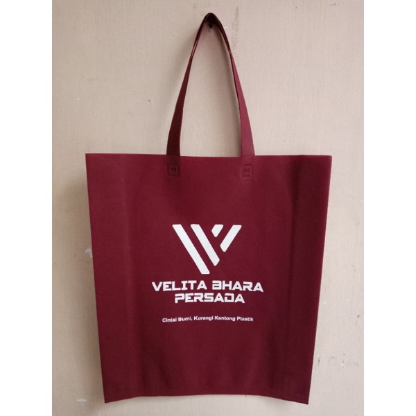 TAS SPUNBON SABLON 38X45 TAS UNTUK SOUVENIR WEDYNG SEMBAKO TASYAKURAN PROMOSI TOKO