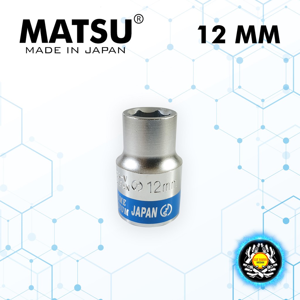 MATA KUNCI SOK 12 MM MATSU ASLI JEPANG KUALITAS PALING BAGUS / DRIVE SOCKET MATA SHOCK SOCK SHOK SOK