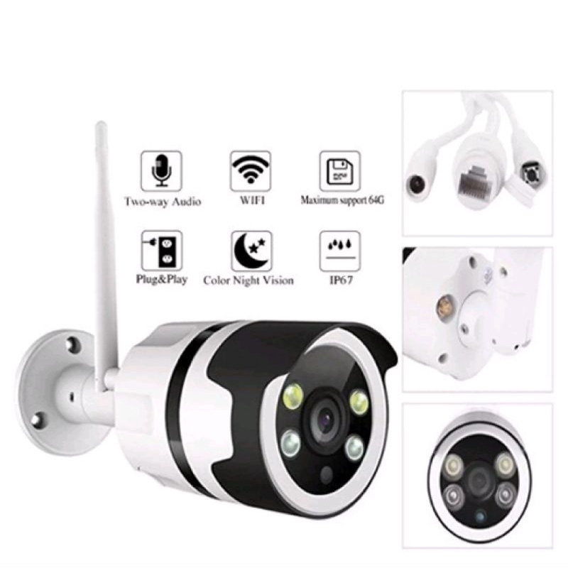 IP Kamera V380 HD 1080P 8MP Outdoor Wifi Cctv Waterproof Wireless