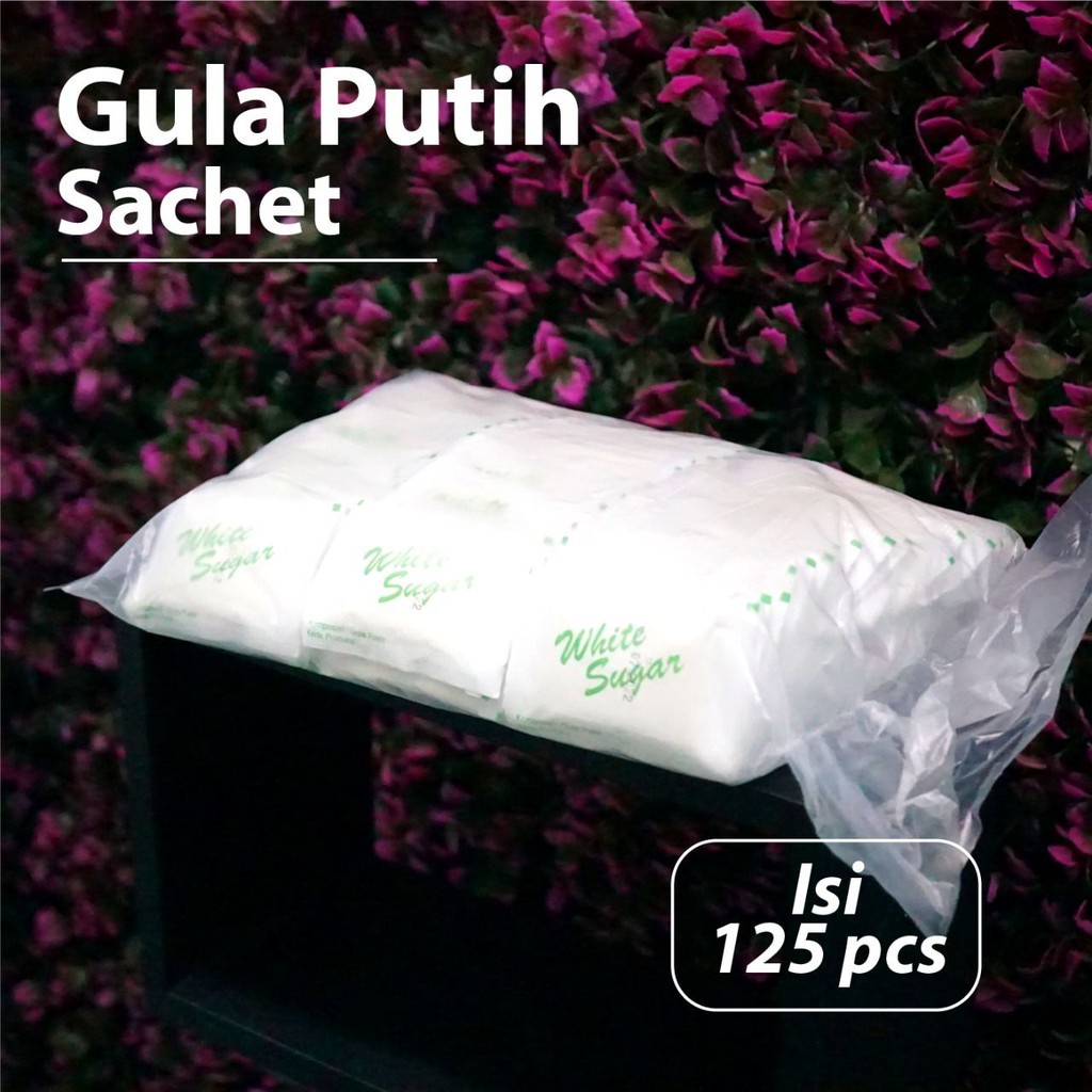 

HG (Depok) [Isi 125 pcs] Gula Putih Saset- White Sugar Sachets - Gula Saset Hotel