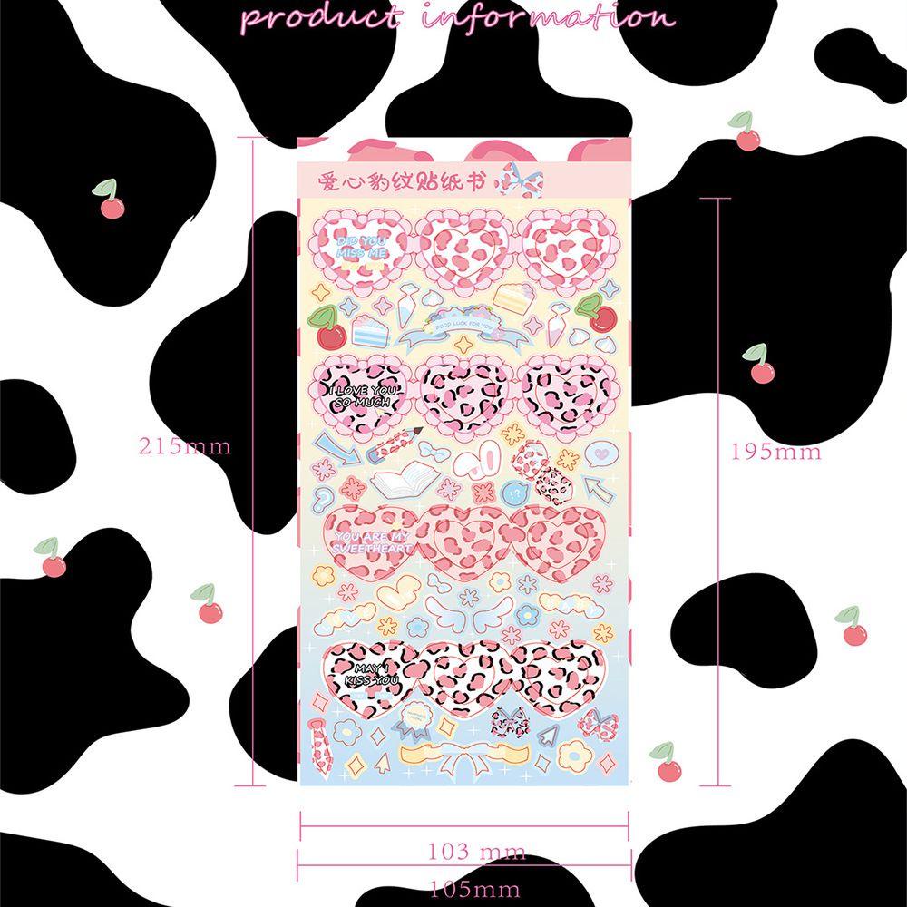 Lanfy Border Shiny Sticker Kawaii Ins Idol Kartu Album Leopard DIY Scrapbooking