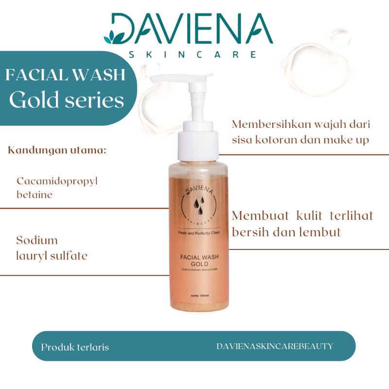 Daviena Skincare Facial Wash Gold Series