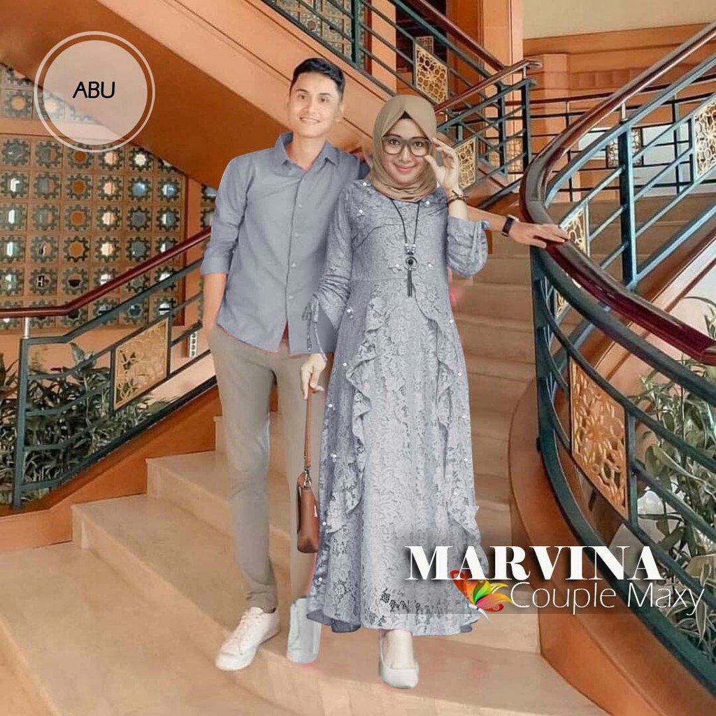 GAMIS COUPLE MAXI/DRESS GAMIS MUSLIM MURAH/GAMIS BROKAT CORNELI MOSCREPE/SFY-CP MARVINA