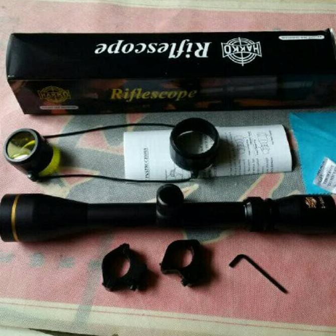 Telescope RIFLESCOPE HAKKO 3-9x40 Ring Gold