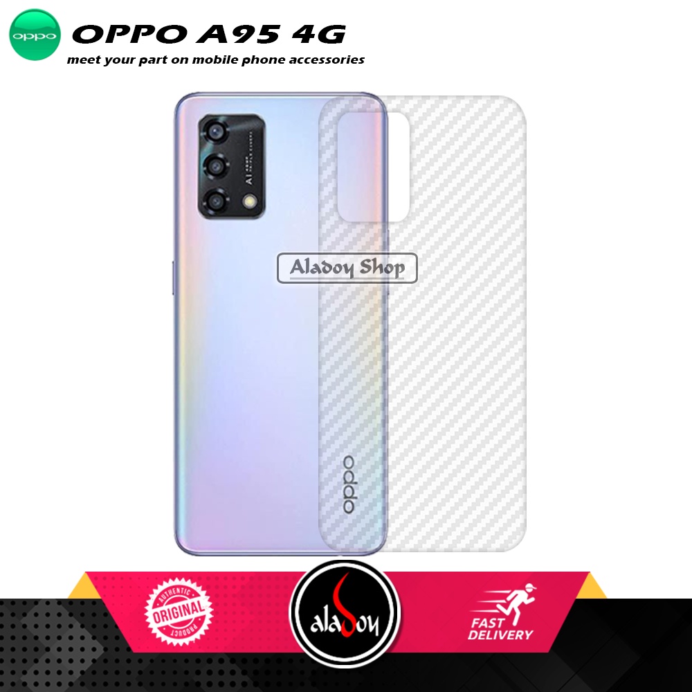 PAKET 2 IN 1 Tempered Glass Layar Oppo A95 4G Skin Carbon Film 3D