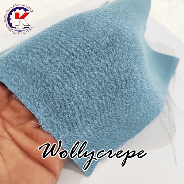 [KAHAPTEX] Bahan Kain Wollycrepe/Wolicrepe Polos Premium Pabrik - Roll