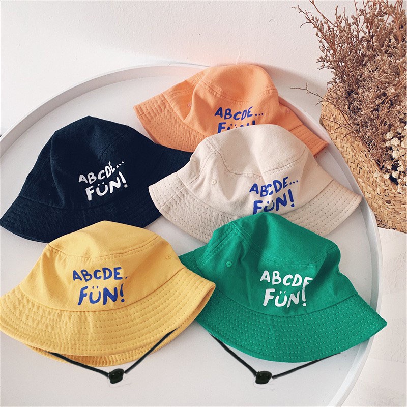 Topi Anak Bucket Anak umur 1-8 tahun SABLON ABCDE Fun Cowok Cewek