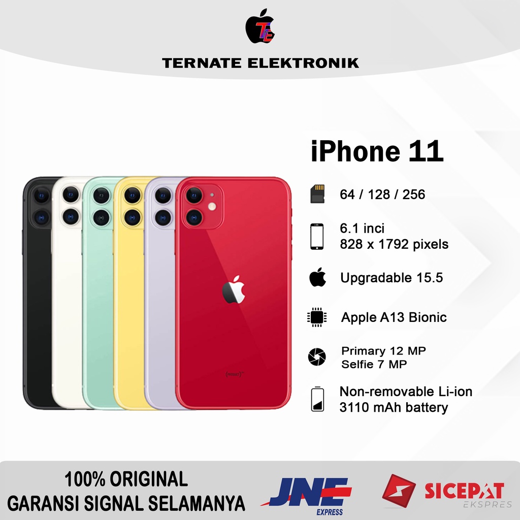 iphone 11 128gb 256gb 64gb Original & Bergransih