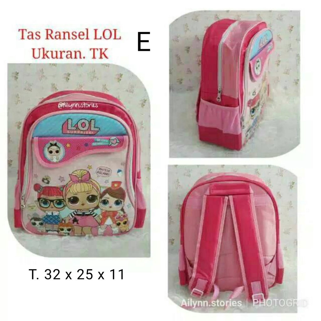 AS Tas Ransel anak perempuan TK dan SD