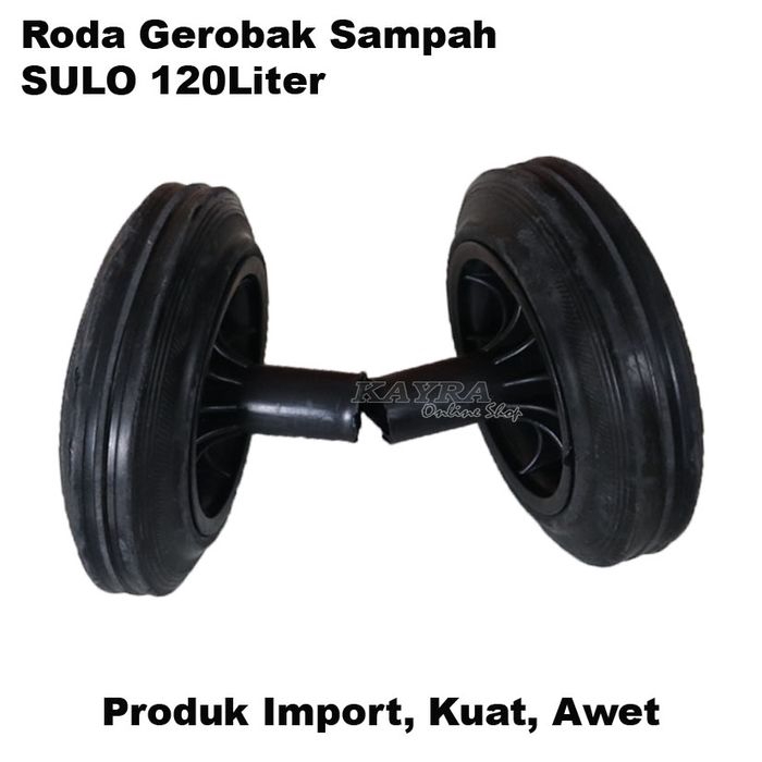 Roda Gerobak Sampah SULO 120Liter isi 1Pcs ( Pilih Kanan atau Kiri )