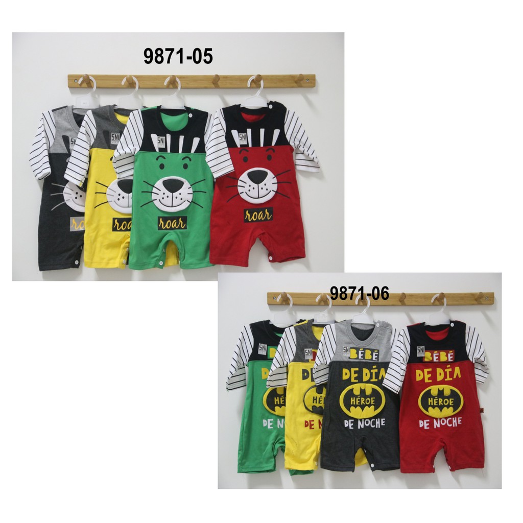 [BANYAK MOTIF] Jumper Segiempat 6-12bln / Jumper LakiLaki / Baju Kodok Bayi / Kaos Bayi Pergi IB