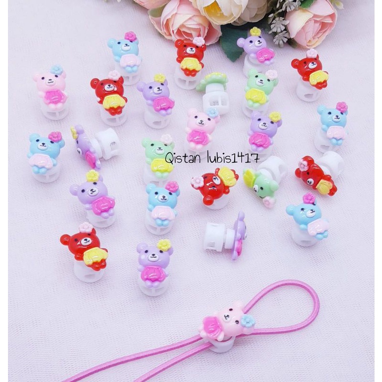 Stoper knop miniatur boneka bear love 6pcs -12pcs