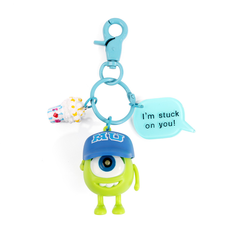 Monster Keychain Doll Pendant Big Eyes Cartoon Creative Small Gift Key Chain Ornament For Earphone Case