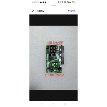MB MOTHERBOARD MAINBOARD MESIN TV LED SHARP 40 INCH LC-40LE265M LC-40LE265 M LC40LE265M LC40LE265 M