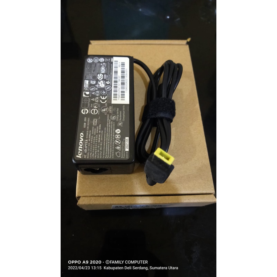 CHARGER ADAPTOR LENOVO ORIGINAL 20V 2.25A USB jamin good quality